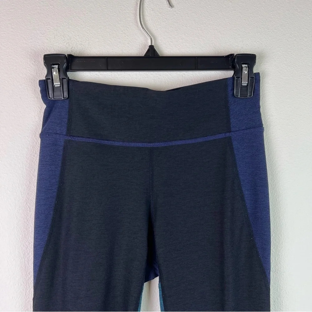 Outdoor Voices 7/8 Colorblock Leggings, (S)Navy Blue Turquoise and Black, - Picture 6 of 10